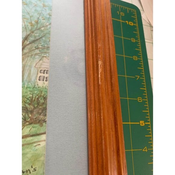 Watercolor Kauffman Covered Bridge Framed Picture Signed by Anna Ruth Enders 200 - Picture 6 of 7